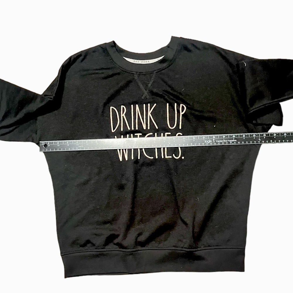 Rae Dunn “Drink Up Witches” Black Sweatshirt size M - Picture 3 of 6